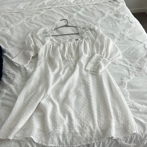 White Missguided dobby dress